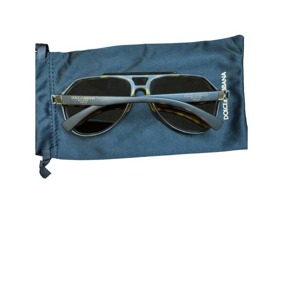 Dolce & Gabana Brow Bar Aviator Sunglasses in Matte Havana - Picture 10 of 12